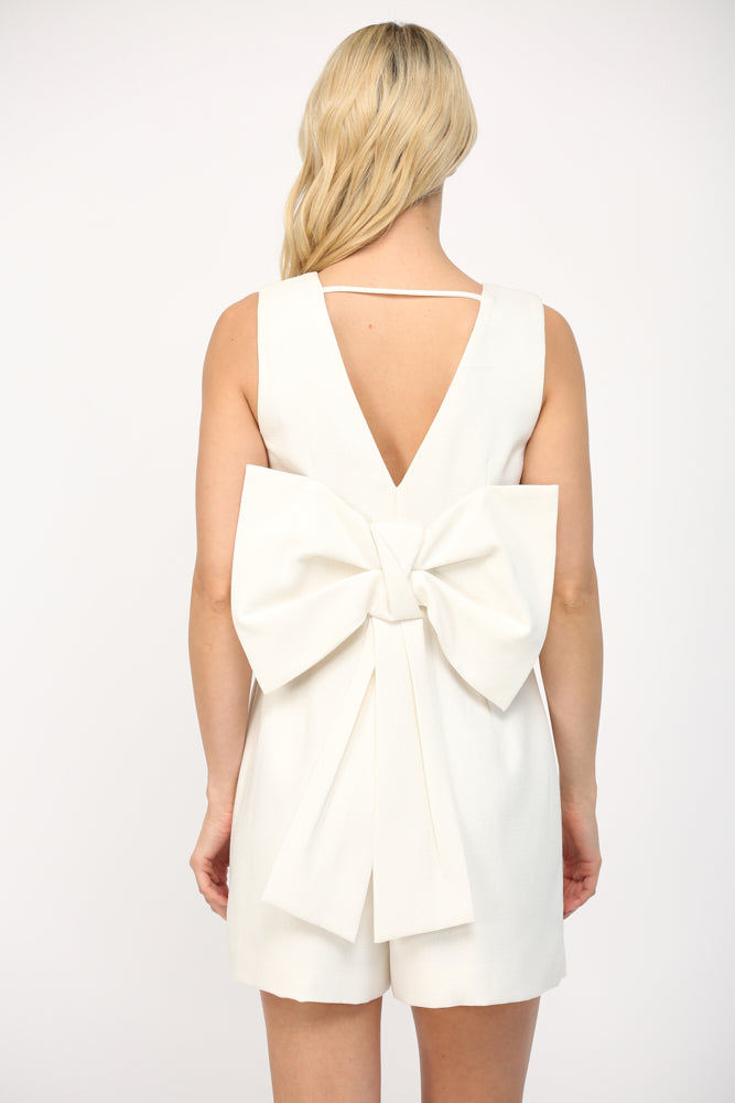 Ivory Charm Bow Romper