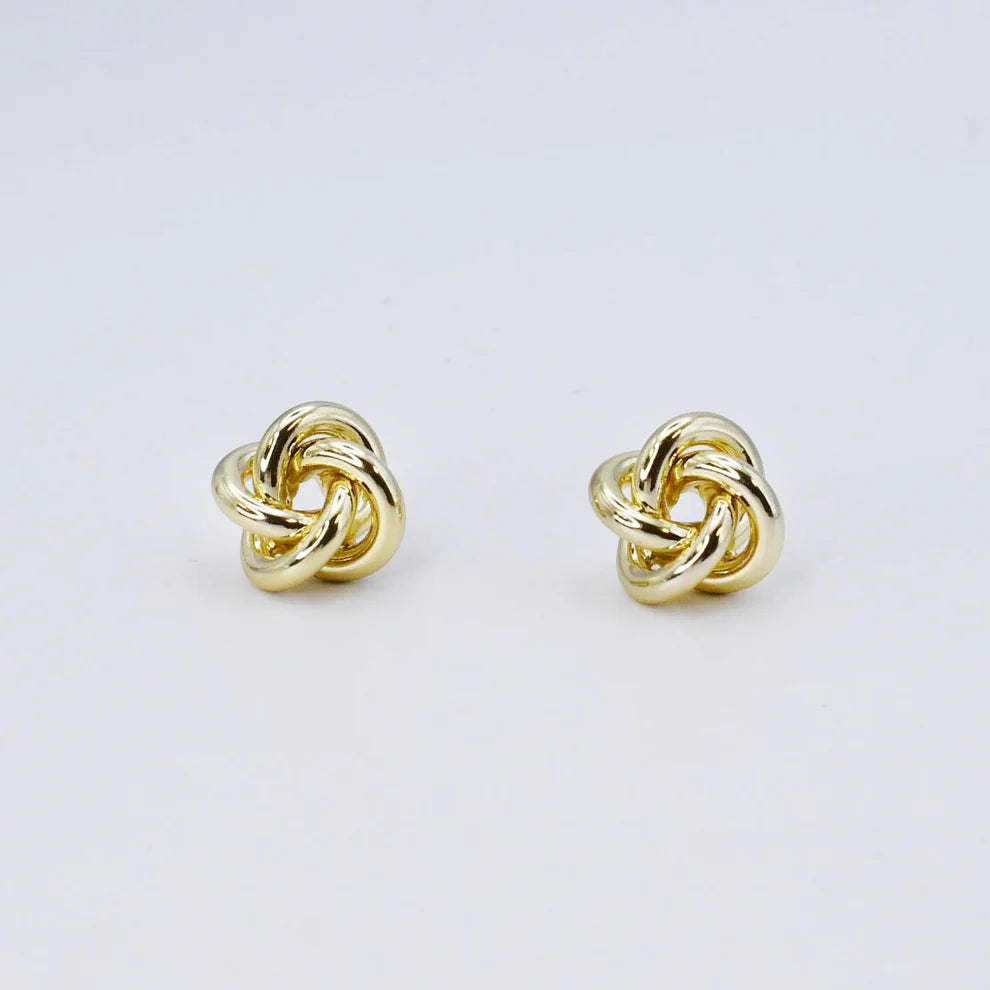 Golden Infinity Knot Earrings