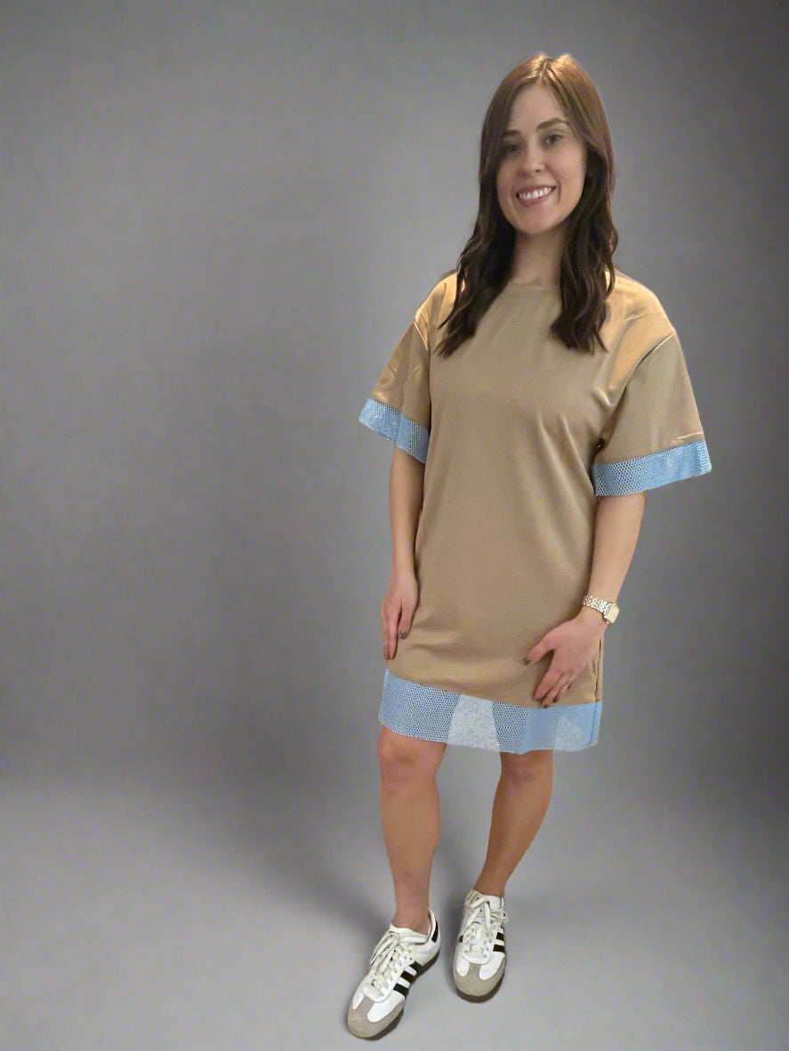 Casual Chic Contrast Hem Dress