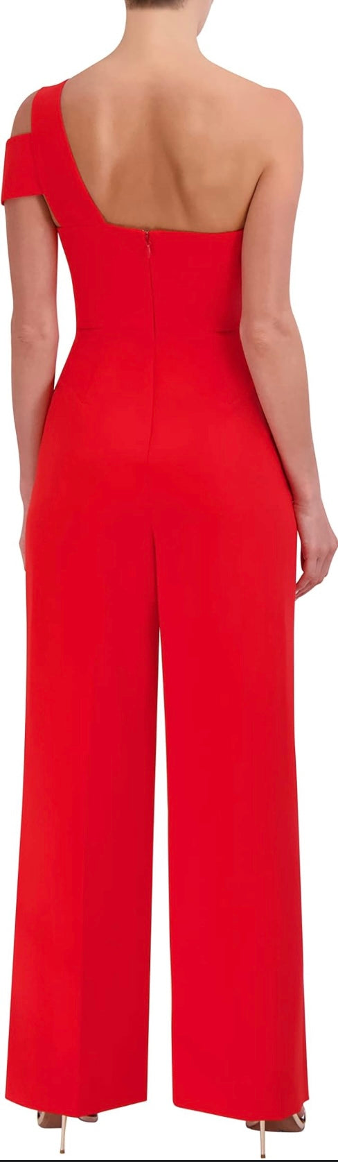 Red One Shoulder Jumpsuit