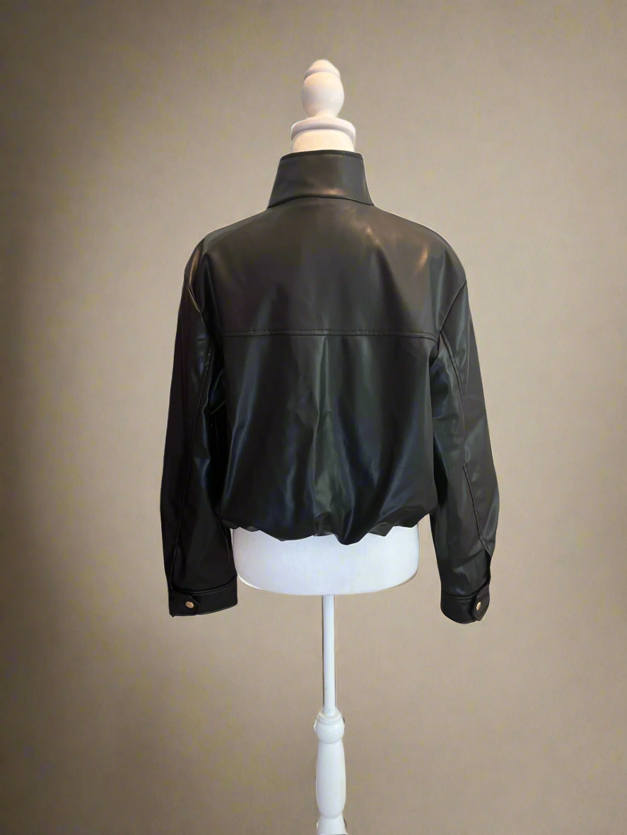 Black Faux Leather Jacket