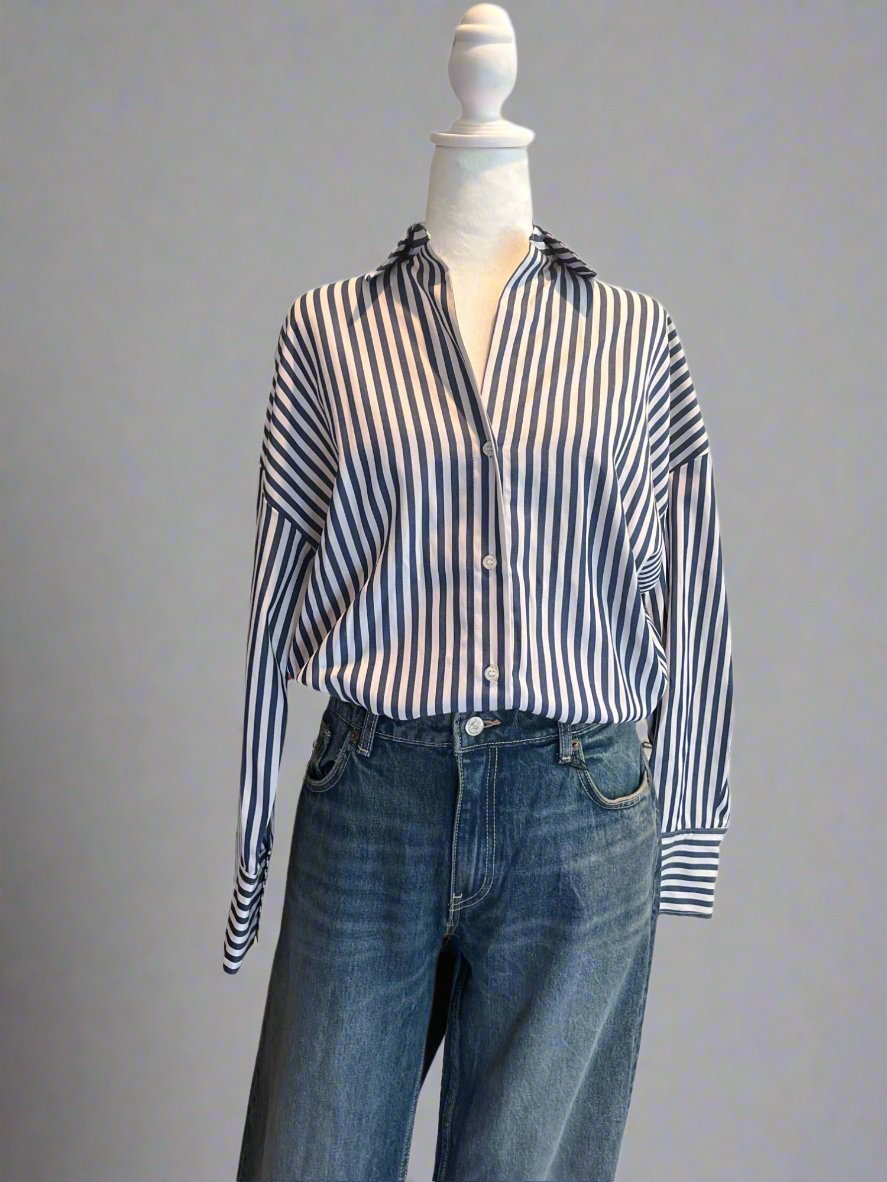 Classic Striped Button-Up Shirt