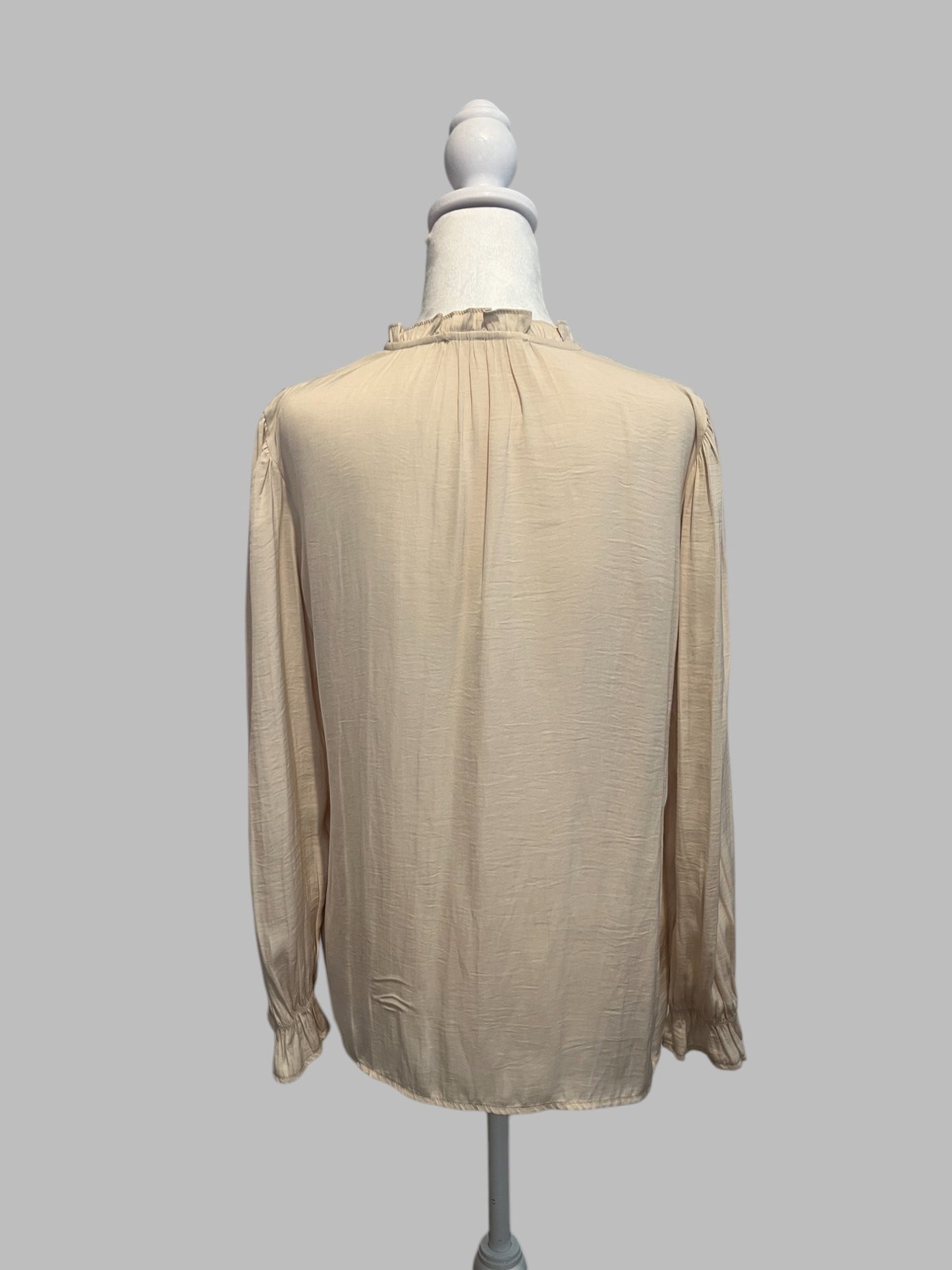 Chic Smocked V-Neck Blouse