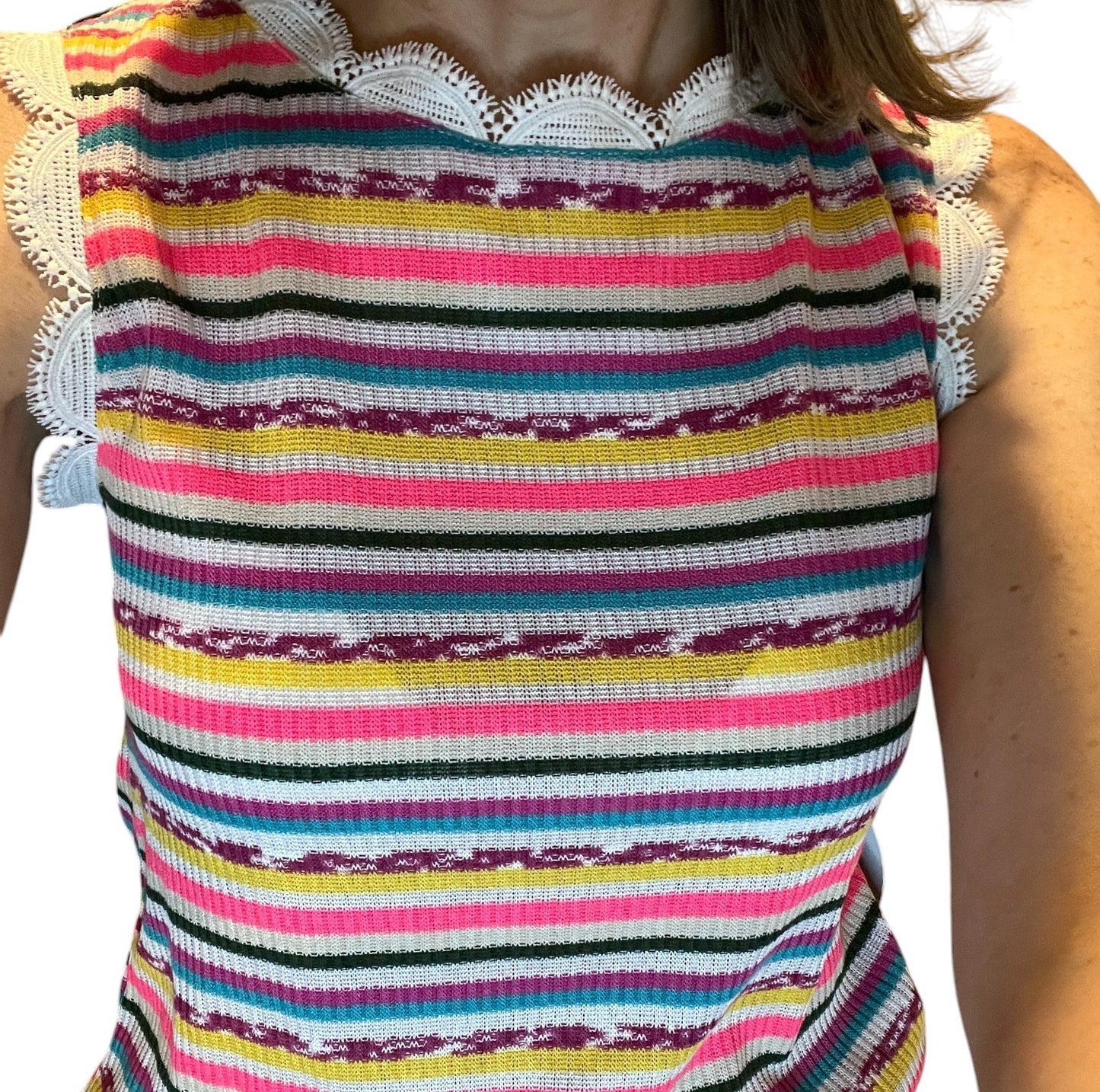 Colorful Striped Sleeveless Top