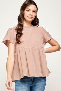 Ruffled Peplum Blouse