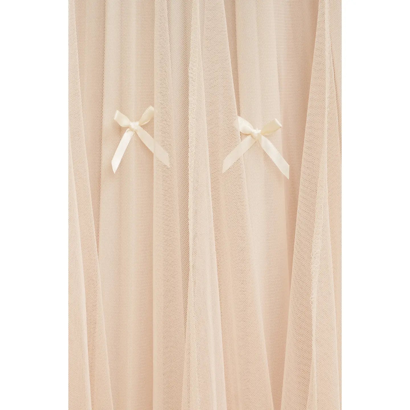 Ribbon Detail Mesh Maxi Skirt