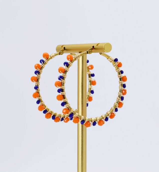 Blue and Orange Hoop