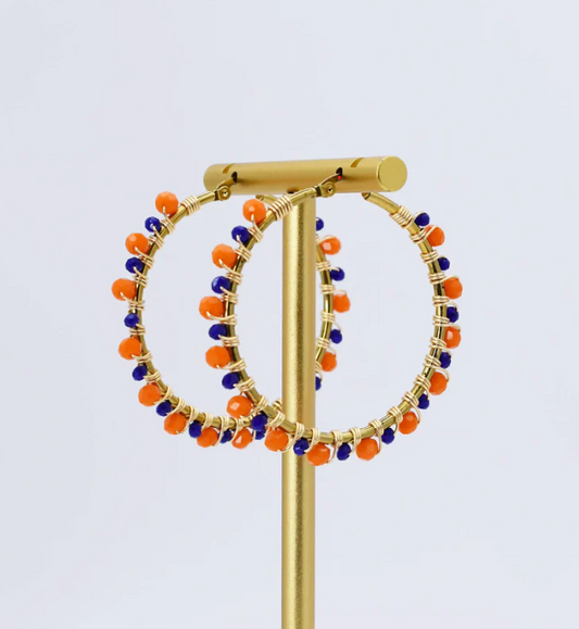 Blue and Orange Hoop