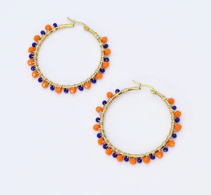 Blue and Orange Hoop