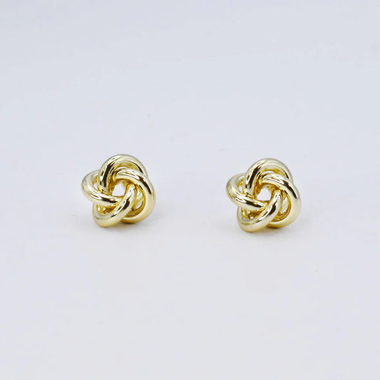 Golden Infinity Knot Earrings