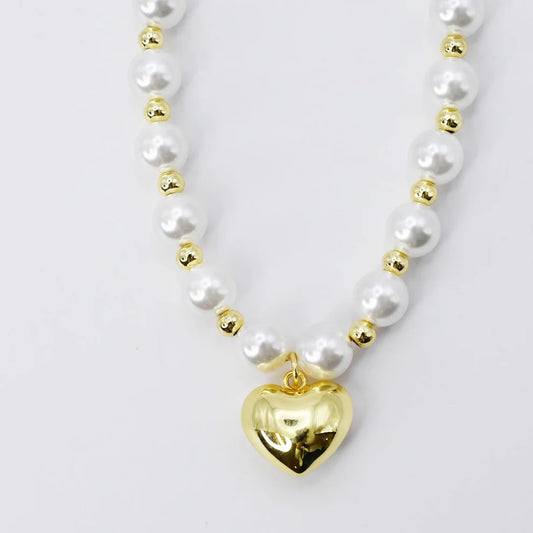 Heart Pearl Necklace