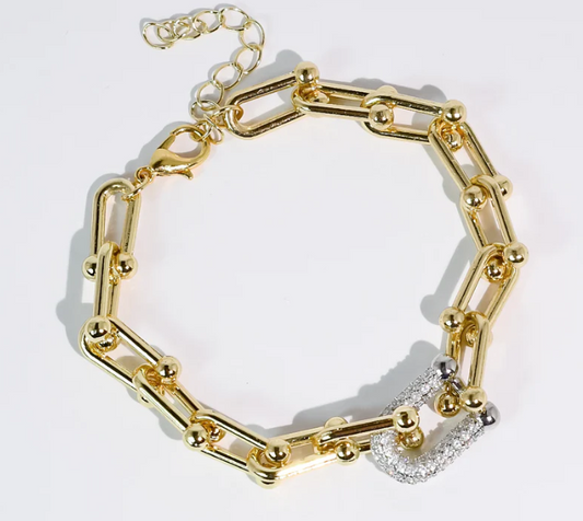 Golden Luxe U‑Link Bracelet